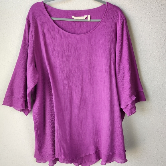 SOFT SURROUNDINGS Deep Orchid Siesta Key Tunic - Picture 4 of 10